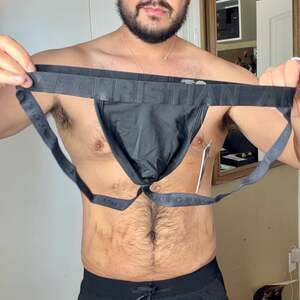 Andrew Christian Almost Naked Bamboo Jockstrap, Black, Men's Large